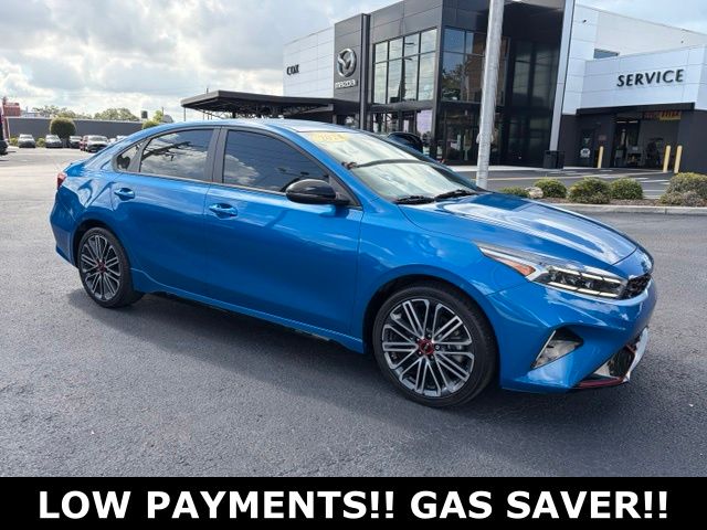 Blue 2024 Kia Forte GT FWD Sedan Front-Wheel Drive 7-Speed Automatic