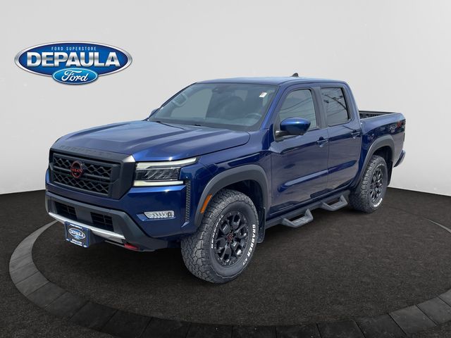 Deep Blue Pearl 2022 Nissan Frontier PRO-4X Crew Cab 4WD Pickup Truck Four-Wheel Drive 9-Speed Automatic