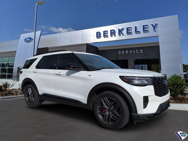 Star White Metallic Tri-Coat 2025 Ford Explorer SUV / Crossover All-Wheel Drive Automatic