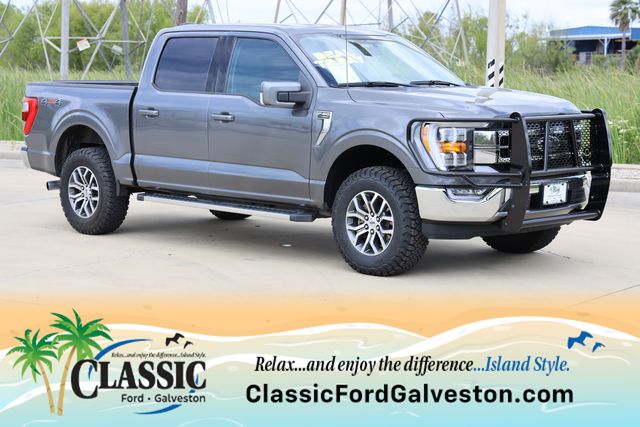 Gray 2021 Ford F-150 Lariat SuperCrew 4WD Pickup Truck Four-Wheel Drive Automatic
