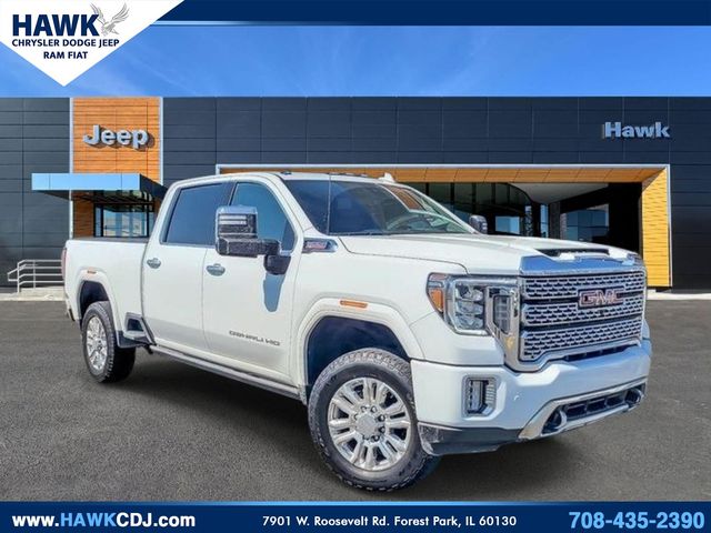 Summit White 2022 GMC Sierra 2500HD Denali Crew Cab 4WD Pickup Truck Four-Wheel Drive Automatic