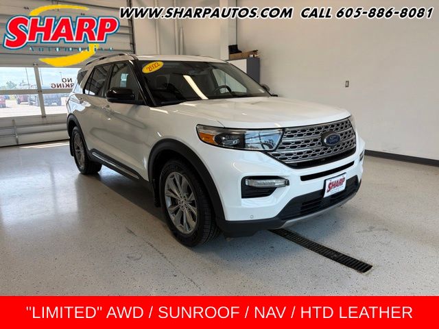 White 2022 Ford Explorer SUV / Crossover All-Wheel Drive Automatic