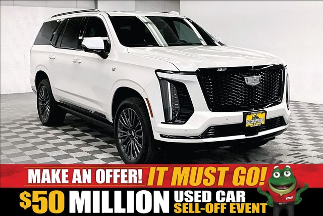 Crystal White Tricoat 2025 Cadillac Escalade SUV / Crossover Four-Wheel Drive 10-Speed Automatic