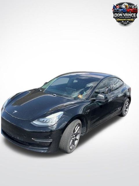 Solid Black 2018 Tesla Model 3 Long Range RWD Sedan Rear-Wheel Drive 1-Speed Automatic