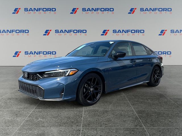 Blue Lagoon Pearl 2025 Honda Civic Sport FWD Sedan Front-Wheel Drive Continuously Variable Transmission