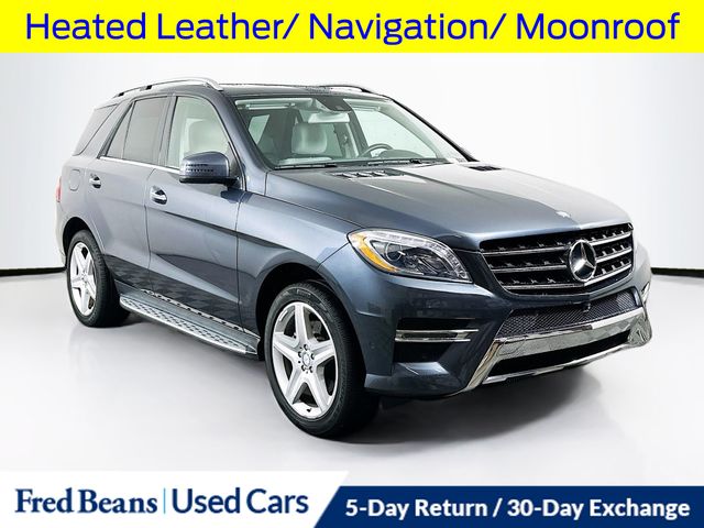 Lunar Blue Metallic 2015 Mercedes-Benz M-Class SUV / Crossover All-Wheel Drive 7-Speed Automatic