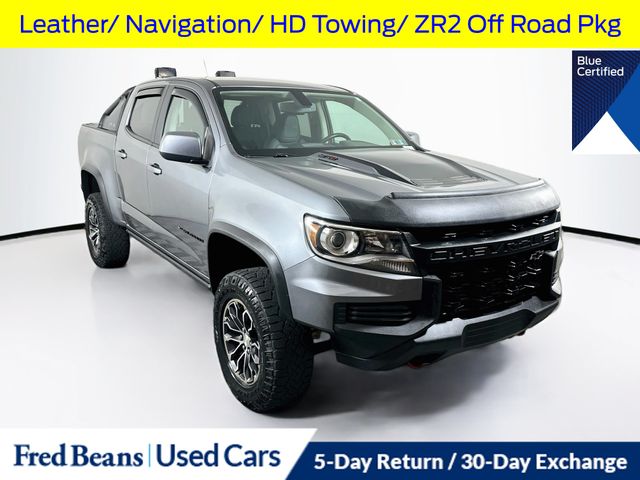Gray (Satin Steel Metallic) 2022 Chevrolet Colorado Pickup Truck Four-Wheel Drive 8-Speed Automatic