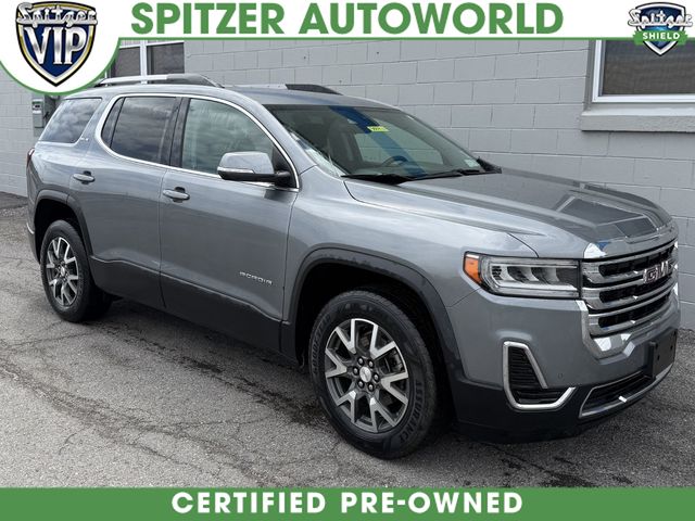 Gray (Satin Steel Metallic) 2021 GMC Acadia SLE AWD SUV / Crossover Four-Wheel Drive 9-Speed Automatic