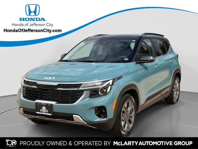 Pluton Blue/Black Roof 2024 Kia Seltos S FWD SUV / Crossover Front-Wheel Drive Continuously Variable Transmission