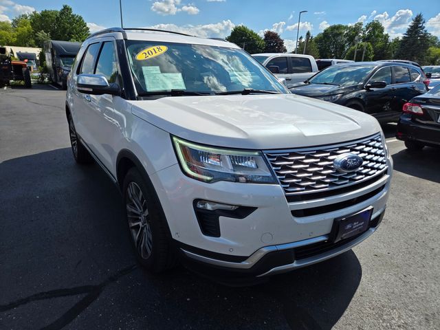 White Platinum Clearcoat Metallic 2018 Ford Explorer SUV / Crossover All-Wheel Drive 6-Speed Automatic