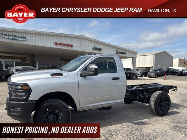 Silver Zynith 2026 RAM 3500 Chassis Tradesman Regular Cab 4WD Pickup Truck Four-Wheel Drive 8-Speed Automatic