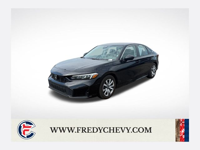 Black 2025 Honda Civic Sedan Front-Wheel Drive Continuously Variable Transmission