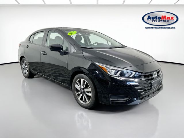 Super Black 2023 Nissan Versa Sedan Front-Wheel Drive Continuously Variable Transmission
