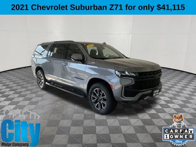 Gray (Satin Steel Metallic) 2021 Chevrolet Suburban SUV / Crossover Four-Wheel Drive
