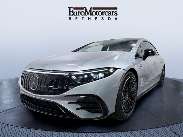 Cirrus Silver Metallic 2025 Mercedes-Benz EQS AMG 4MATIC Sedan All-Wheel Drive 1-Speed Automatic
