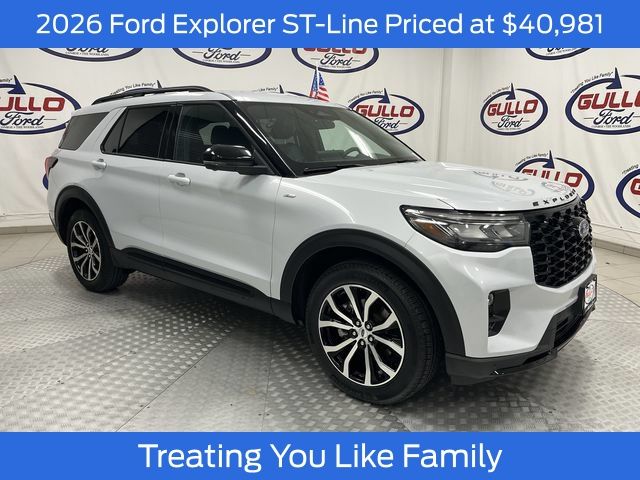 Space White Metallic 2026 Ford Explorer SUV / Crossover All-Wheel Drive Automatic