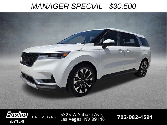 Snow White Pearl 2024 Kia Carnival Minivan Front-Wheel Drive 8-Speed Automatic
