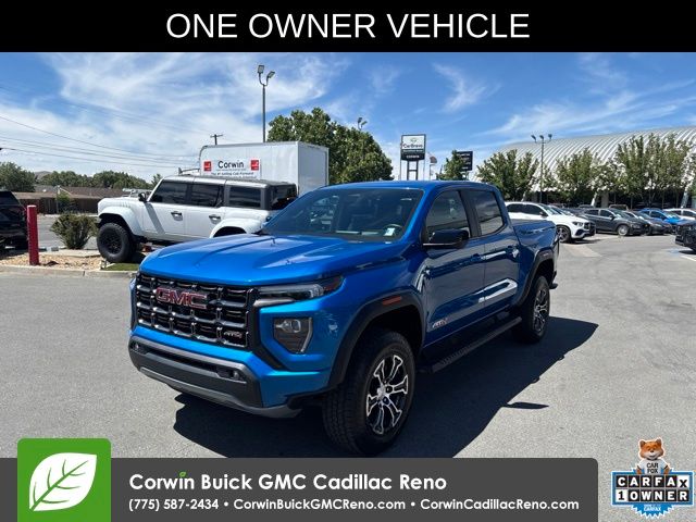 Dynamic Blue Metallic 2023 GMC Canyon Pickup Truck Four-Wheel Drive 8-Speed Automatic