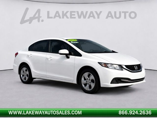 White 2015 Honda Civic Sedan Front-Wheel Drive Continuously Variable Transmission