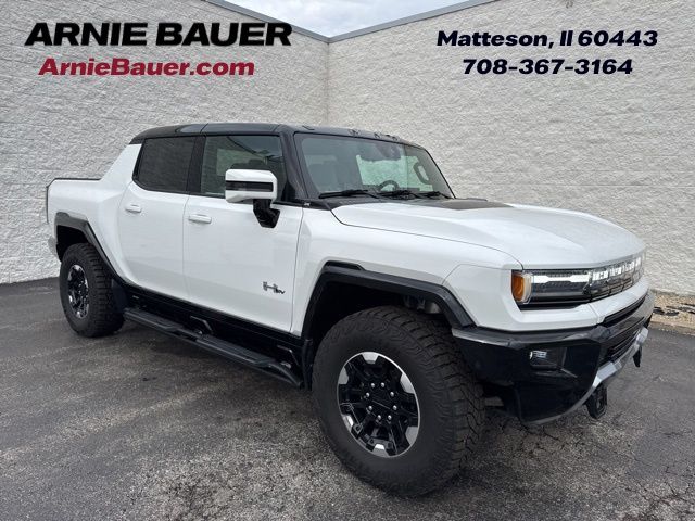 Interstellar White 2024 GMC Hummer EV Pickup 3X Crew Cab AWD Pickup Truck All-Wheel Drive 1-Speed Automatic