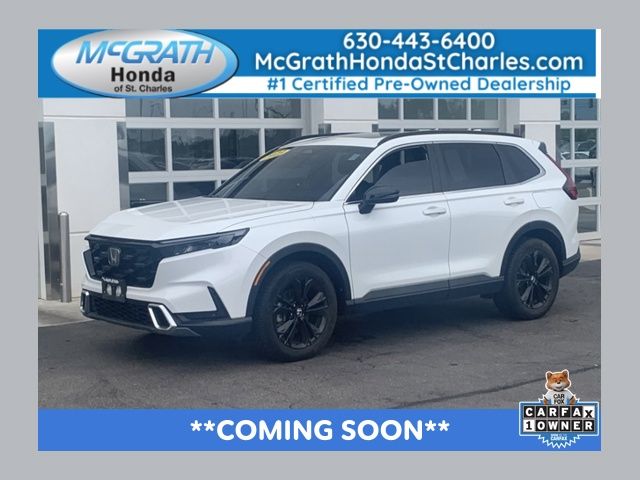 Platinum White Pearl 2023 Honda CR-V Hybrid Sport Touring AWD SUV / Crossover All-Wheel Drive Continuously Variable Transmission