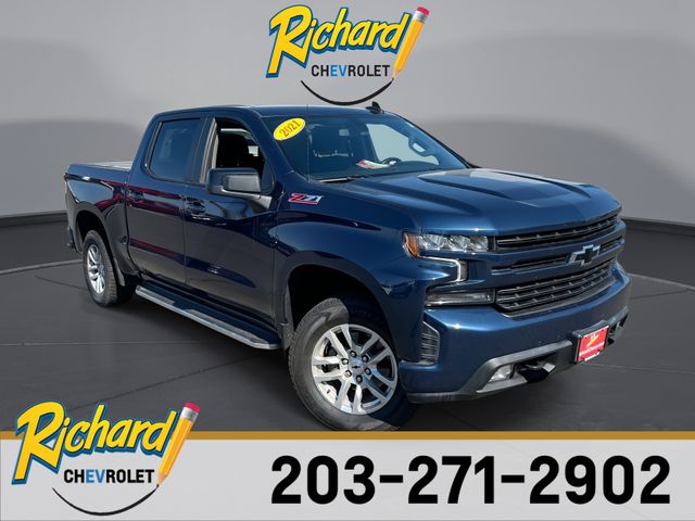 Northsky Blue Metallic 2021 Chevrolet Silverado 1500 Pickup Truck Four-Wheel Drive 8-Speed Automatic