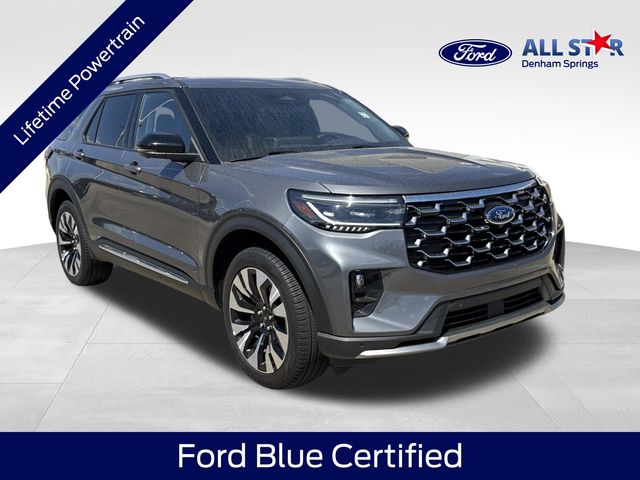 Gray Metallic 2025 Ford Explorer Platinum AWD SUV / Crossover All-Wheel Drive Automatic