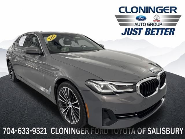 Amber 2021 BMW 5 Series Sedan All-Wheel Drive 8-Speed Automatic