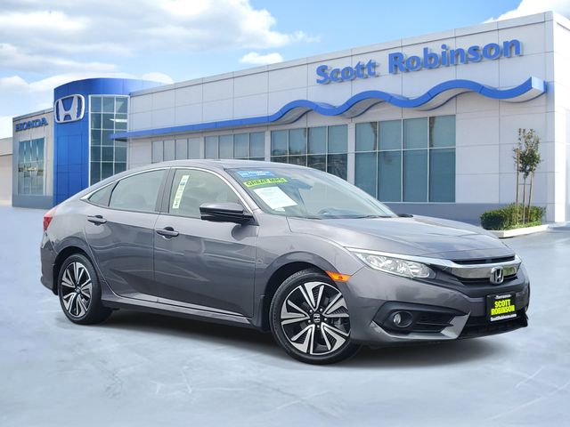 Gray (Modern Steel Metallic) 2018 Honda Civic Sedan Front-Wheel Drive Continuously Variable Transmission