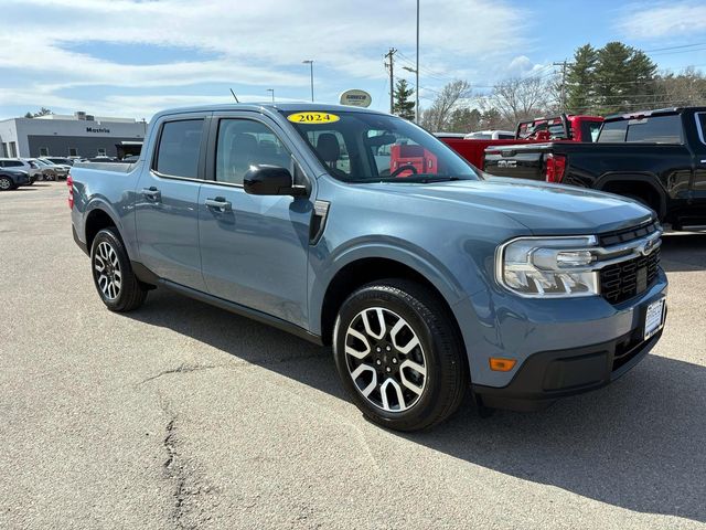 Blue (Azure Gray Metallic) 2024 Ford Maverick Lariat SuperCrew FWD Pickup Truck Front-Wheel Drive Continuously Variable Transmission