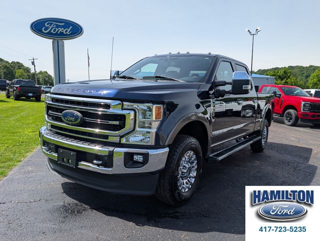 Blue 2022 Ford F-350 Super Duty Pickup Truck Four-Wheel Drive Automatic