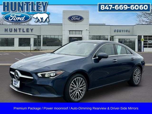 Denim Blue Metallic 2021 Mercedes-Benz CLA Coupe All-Wheel Drive 7-Speed Automatic