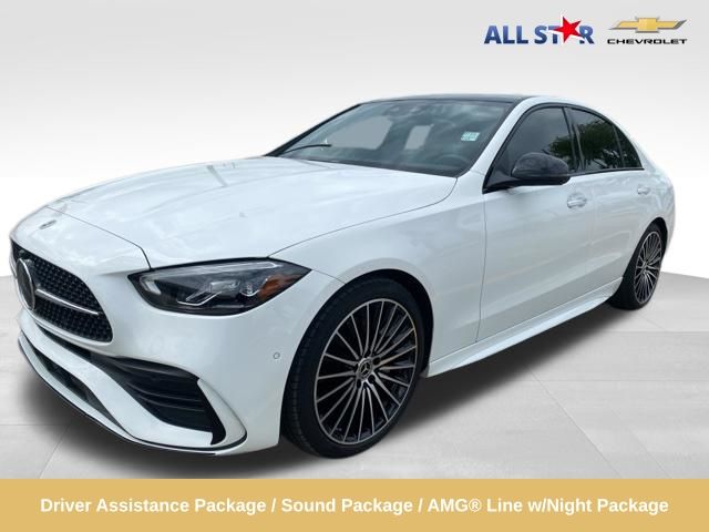 Polar White 2023 Mercedes-Benz C-Class C 300 RWD Sedan Rear-Wheel Drive 9-Speed Automatic