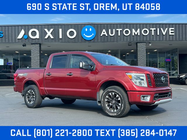 Cayenne Red 2018 Nissan Titan Pickup Truck Four-Wheel Drive 7-Speed Automatic