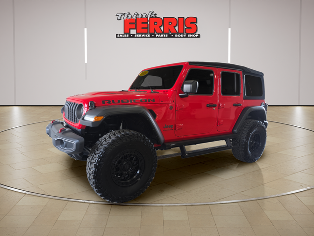 Firecracker Red Clearcoat 2024 Jeep Wrangler Rubicon 4-Door 4WD SUV / Crossover Four-Wheel Drive 8-Speed Automatic
