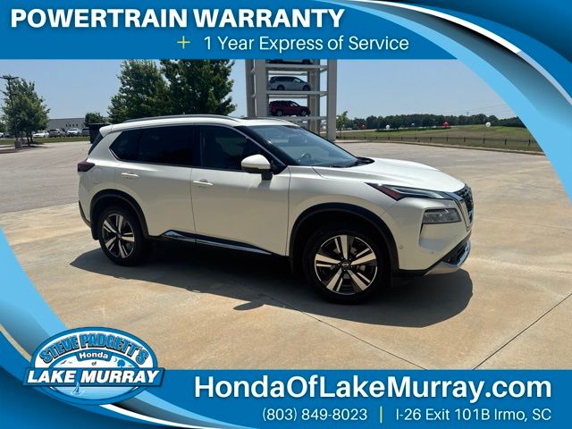 Pearl White 2021 Nissan Rogue SUV / Crossover Front-Wheel Drive Continuously Variable Transmission