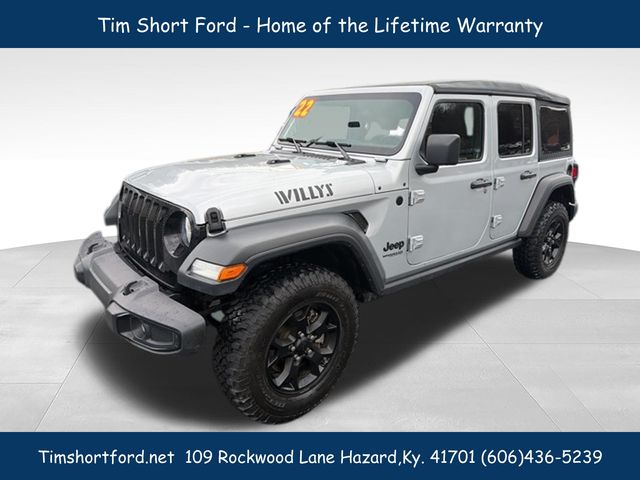 Silver Zynith Clearcoat 2022 Jeep Wrangler Unlimited Willys 4WD SUV / Crossover Four-Wheel Drive 8-Speed Automatic