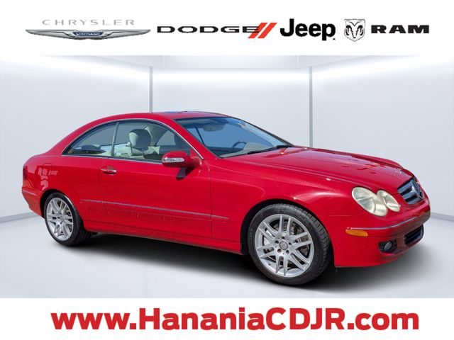 Red 2008 Mercedes-Benz CLK 350 Coupe Rear-Wheel Drive 7-Speed Automatic Overdrive