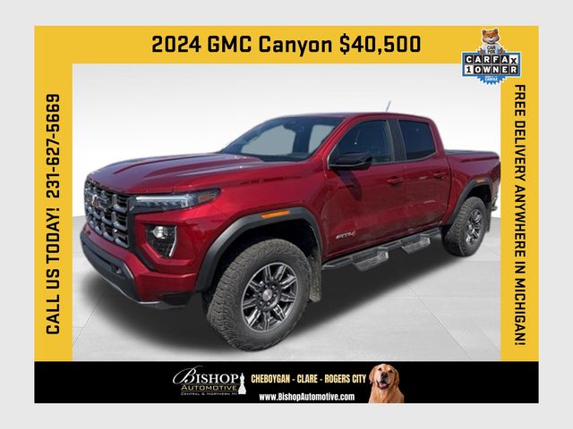 Volcanic Red Tintcoat 2024 GMC Canyon Pickup Truck Four-Wheel Drive 8-Speed Automatic