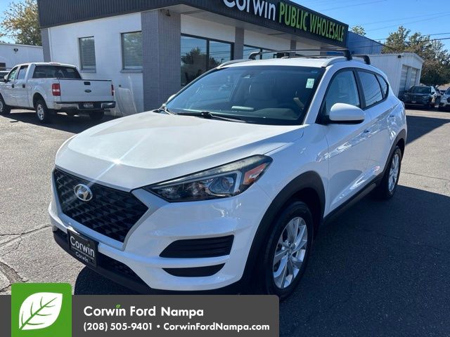 Cream White Pearl 2020 Hyundai Tucson SUV / Crossover All-Wheel Drive 6-Speed Automatic