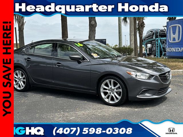Meteor Gray Mica 2016 Mazda MAZDA6 i Touring Sedan Front-Wheel Drive 6-Speed Automatic