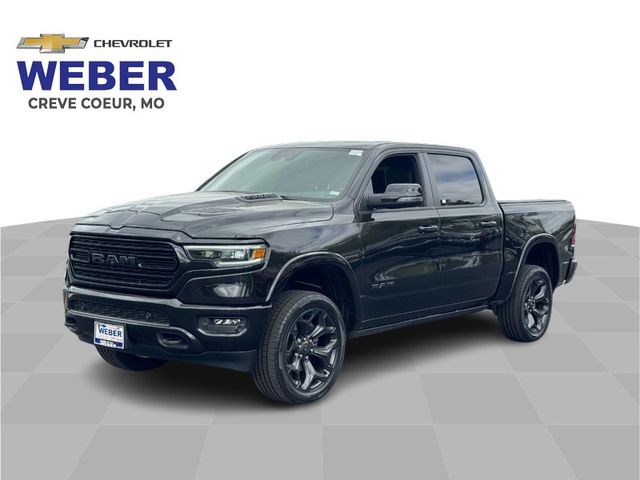 Diamond Black Crystal Pearlcoat 2023 RAM 1500 Limited Crew Cab 4WD Pickup Truck Four-Wheel Drive 8-Speed Automatic