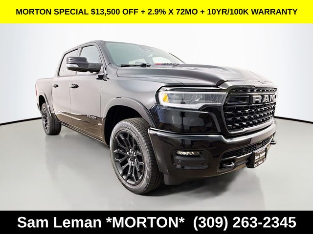 Diamond Black Crystal Pearlcoat 2026 RAM 1500 Pickup Truck Four-Wheel Drive 8-Speed Automatic