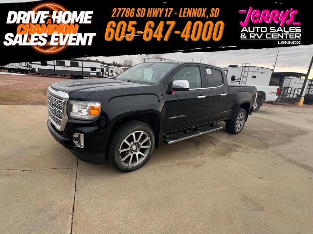 Onyx Black 2021 GMC Canyon Denali Crew Cab 4WD Pickup Truck Four-Wheel Drive 8-Speed Automatic