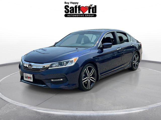 Blue 2017 Honda Accord Sedan Front-Wheel Drive Continuously Variable Transmission