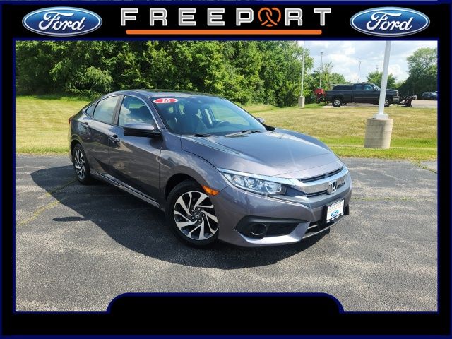 Crystal Black Pearl 2016 Honda Civic EX with Honda Sensing Sedan Front-Wheel Drive Continuously Variable Transmission