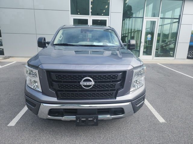 Gray (Gun Metallic) 2023 Nissan Titan Pickup Truck Four-Wheel Drive 9-Speed Automatic