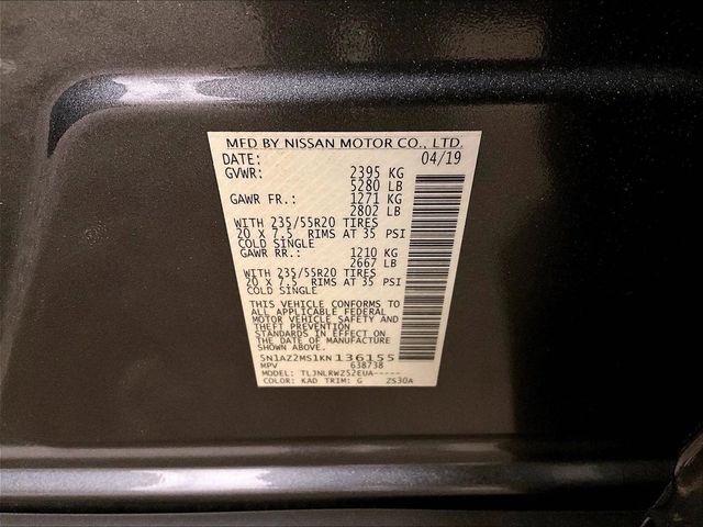 2019 Nissan Murano SL Gray at Luther Ford