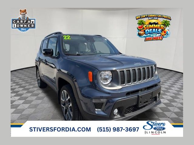 Slate Blue Pearlcoat 2022 Jeep Renegade Limited 4WD SUV / Crossover Four-Wheel Drive 9-Speed Automatic