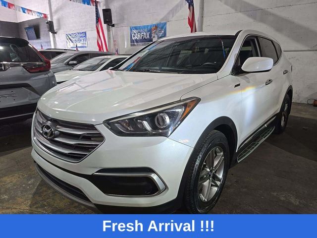 Pearl White 2018 Hyundai Santa Fe Sport 2.4L FWD SUV / Crossover Front-Wheel Drive 6-Speed Automatic